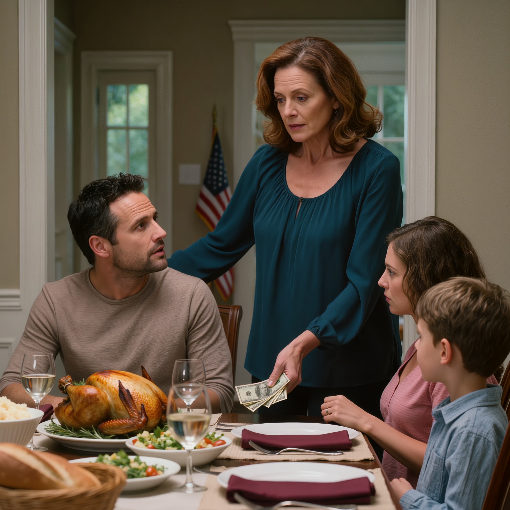 During dinner, my son said: ‘I will live my life, and you will take care of my children. That’s the rule! If you don’t like it, the door is right there.’ I calmly replied: ‘Perfect. I’m leaving. From now on, you can take care of your own expenses.’