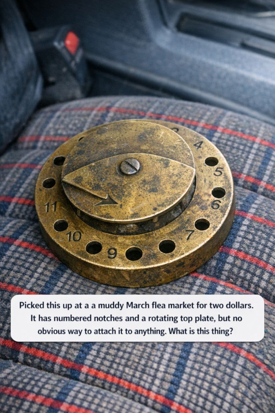 It has numbered notches, a rotating top plate, and no obvious way to attach it to anything. For just two dollars, this brass curiosity from a muddy March flea market turned out to be a hidden piece of agricultural history. If you've ever stumbled upon a mysterious vintage tool and wondered about its purpose, you're not alone. What follows is the story of one such discovery—and the fascinating answer behind it. continued on next page