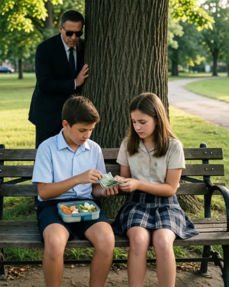 He followed his twelve-year-old son after school, expecting to catch him in the act… But what he discovered on a park bench left him completely stunned…
