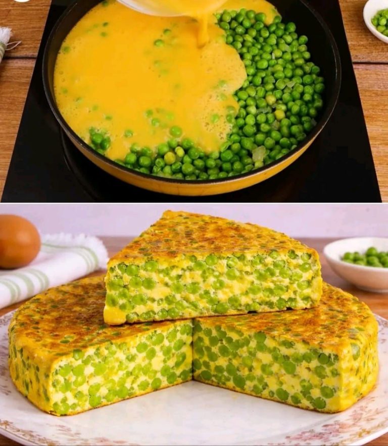 🍳🌱 Pea Frittata (easy, quick, and super fluffy 😍)